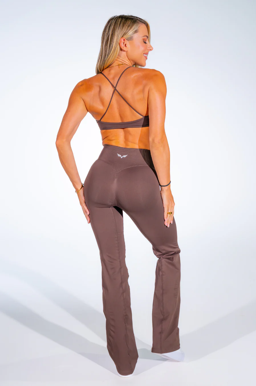 Club Athletica Amplify Seamless Flares Truffle Brown - Image 3
