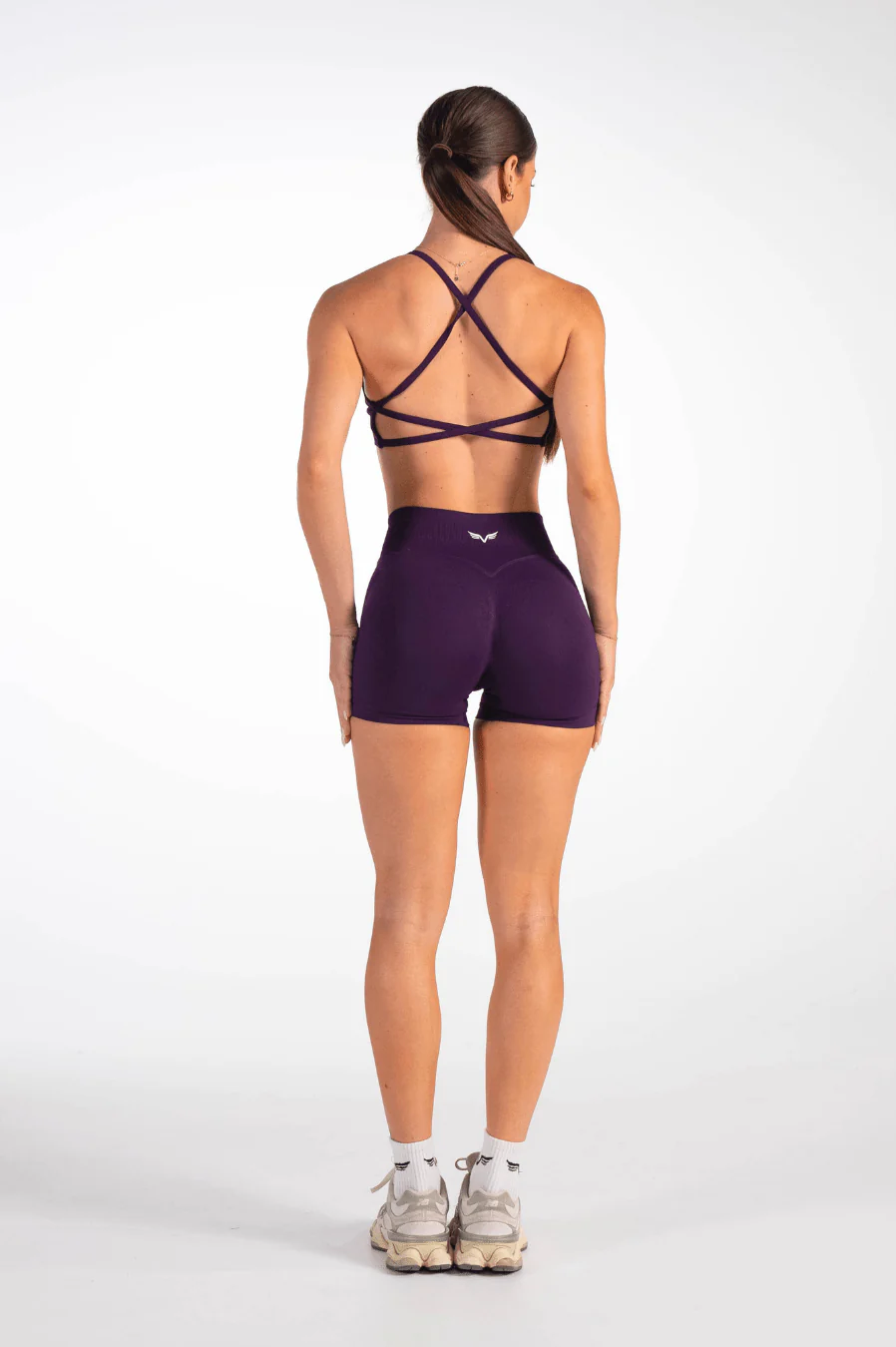 Club Athletica Flex Open Back Strappy Crop Grape - Image 9