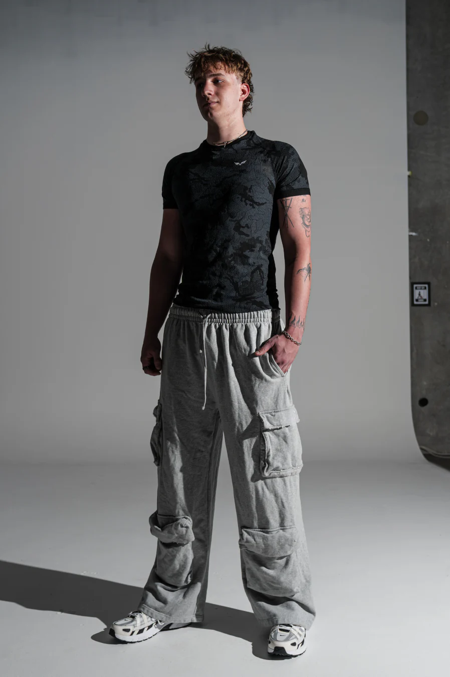 Mens Camo Black Tree Compression Tee - Image 5