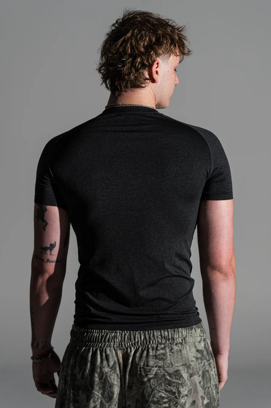 Mens Core Compression Tee Marl Black - Image 8