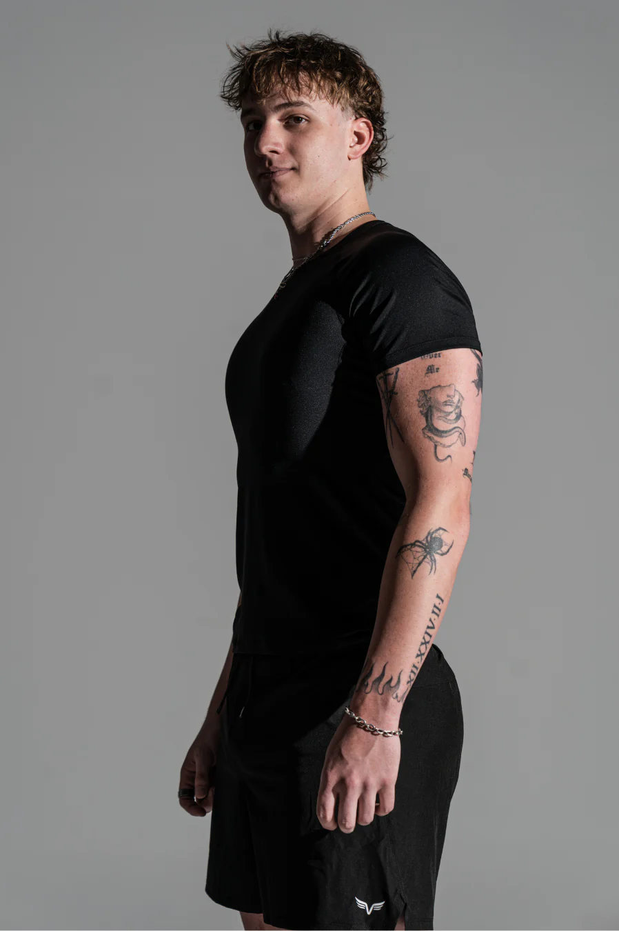 Mens Compression Tee Stealth Black - Image 4