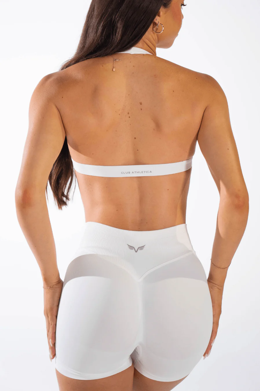 Club Athletica Flex Seamless Shorts White - Image 6