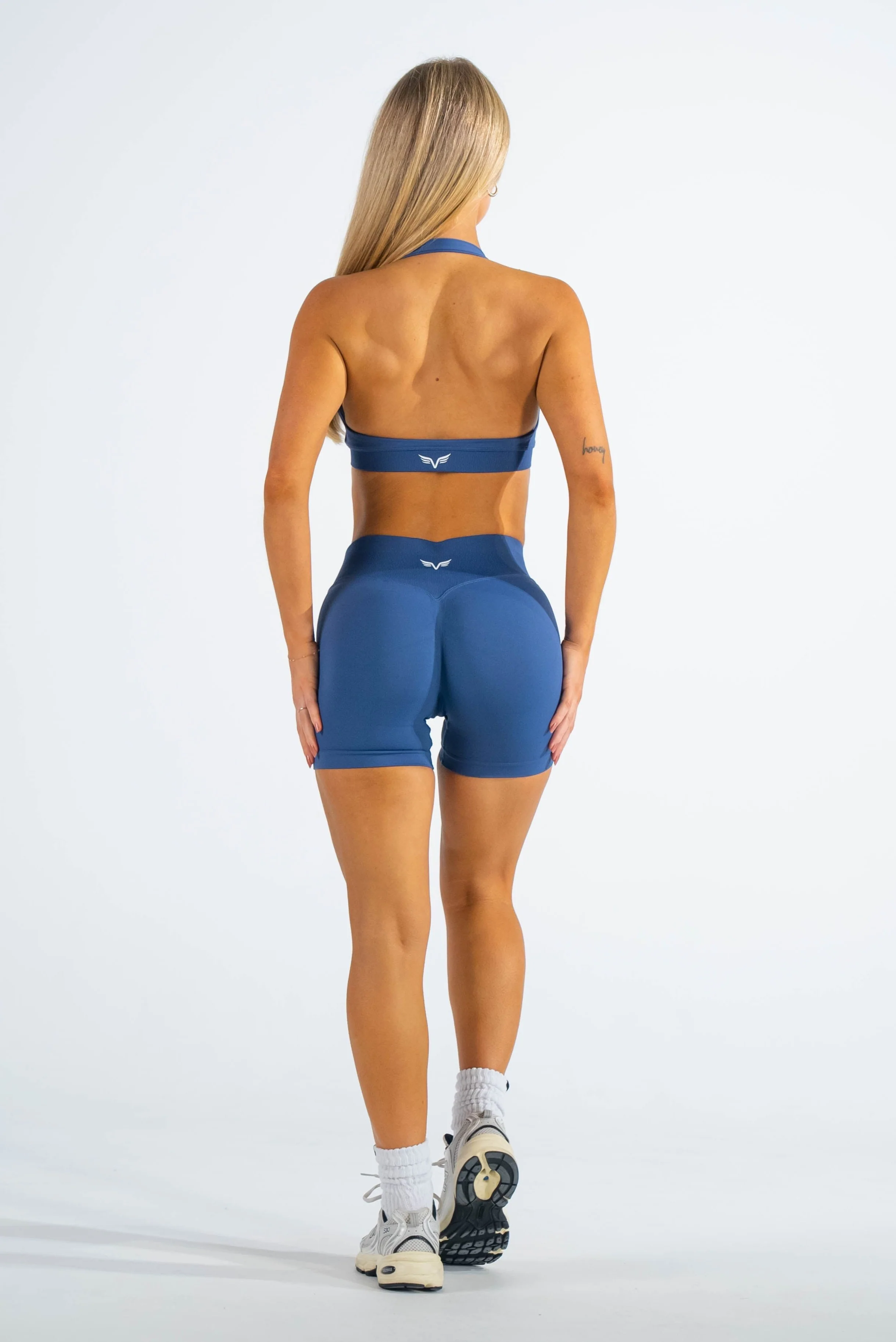 Club Athletica Flex Seamless Shorts Navy Blue - Image 6